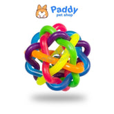 Đồ Chơi Cho Chó Banh Đan Dây Cao Su 7 Màu Có Chuông Tpet - Paddy Pet Shop